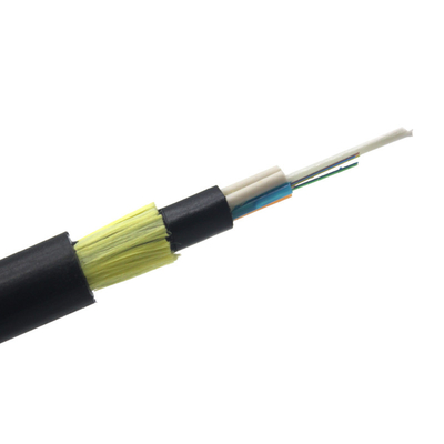 Asu Mini ADSS G652D Fiber Cable 2/4/6/8/12/24 Core Self Supporting Black Jacket Color