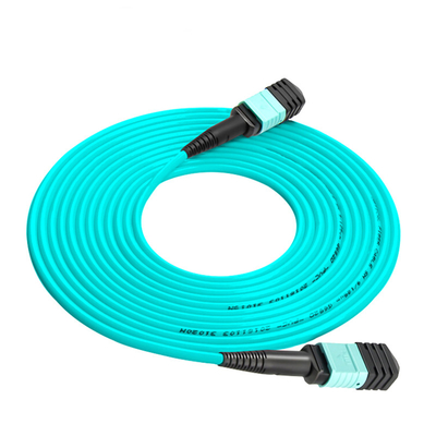LC OM3/OM4 8/12/24f G657A1 MPO/MTP Fiber Optic patch cord 1M CE Manufacturing