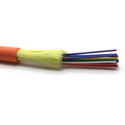 12 Core GJFJV Indoor OM3 OM1 OM2 MM Tight Buffer Distribution Fiber Optical Cable for Bending Radius 10D/20D mm in Bundle