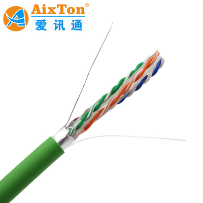 Customized Cat6A Network Cable 305m 1000 ftp Shielded 23awg BC Cat 6e Cable for Indoor Networking