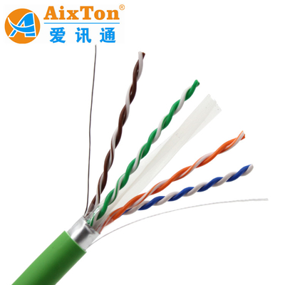 1000ft LAN Cable Cat 6A UTP Network Cable With FTP 23AWG Copper Cat6A For Cctv Camera Ethernet Cable