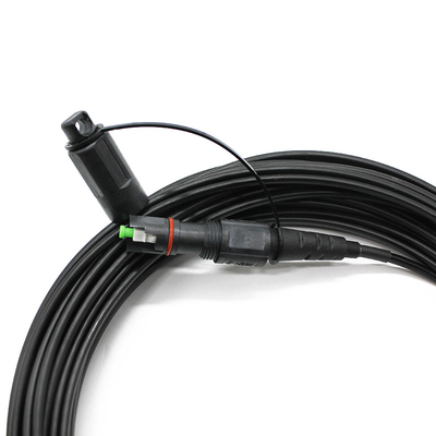 Fiber Count 2 Waterproof Optitap Corning SC APC Connector Fiber Optic Patch Cord With G657a1 G657a2 Single Mode Flat Drop Cable Wavelength 1310/1550nm