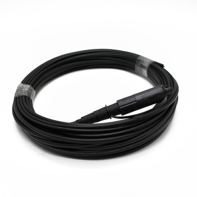 Black Waterproof Fiber Optic Patch Cord for Customized Corning Optitap Connector Compatibility