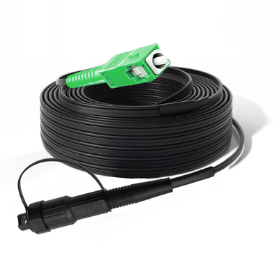 Waterproof Fiber Optic Patch Cord with LC Connector Type , Toneable Flat Drop Cable Assembly and FTTH Corning Optitap