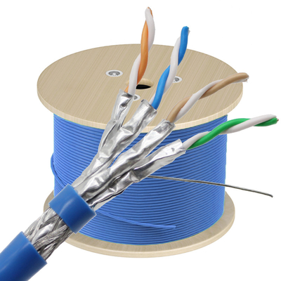 จีน โรงงาน CAT8 Ethernet Cable 1000ft ความเร็วสูง 40Gbps 2000MHz SFTP 22AWG CAT8 LAN