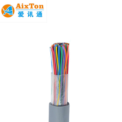 สายโทรศัพท์ภายใน 24Awg 26Awg PVC Jacket ทองแดงเปล่า / CCA สายสื่อสารสายนํา 100 คู่