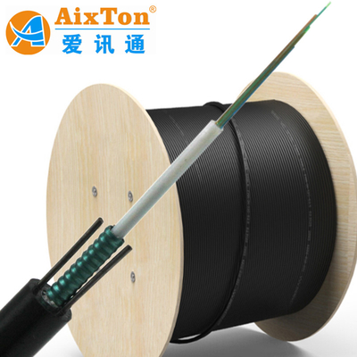 GYXTW 12 Core 6.0mm 7.0mm 8.0mm โครงไฟเบอร์ออปติกเคเบิลแบบเดียว 9/125 8 ใยที่มีทรัมโลหะเรื้อรัง