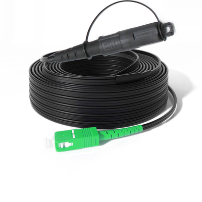 12 หลัก PVC/LSZH แจ็คเก็ตไฟเบอร์ออปติก แพทช์คอร์ด SC/APC เคเบิลที่กําหนดไว้ก่อนสําหรับสาย Opti Cables Opti Tap การสื่อสาร FTTH