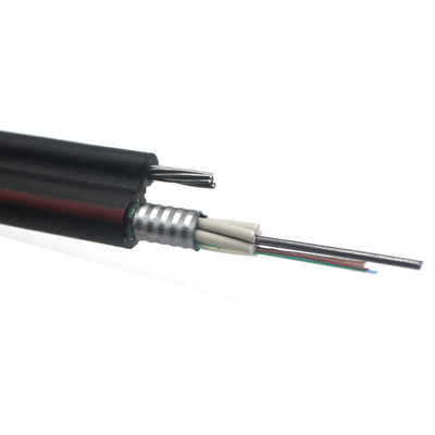 สายเคเบิลใยแก้วนำแสงแบบแขวนลอยด้วยตนเอง GYTC8S สำหรับภายนอกอาคาร สายเคเบิลสื่อสารโทรคมนาคมพร้อมลวดเหล็ก