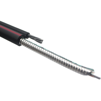 สายไฟเบอร์ออปติกภายนอกอาคารแบบ Single Mode 4/6/8/12/24/48 Core GYTC8S GYTC8A GYFTC8S สาย FO สำหรับติดตั้งบนอากาศสำหรับสื่อสาร