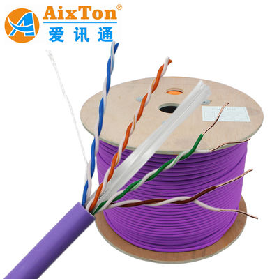 สายเคเบิล Cat6 305 เมตร 1000 ฟุต UTP ของผู้ผลิต สายอีเธอร์เน็ต Cat 6 ทองแดง 100% 23awg