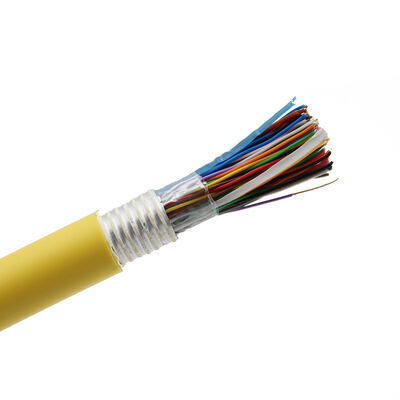 สายโทรศัพท์ภายนอกอาคาร CAT3 25 คู่ 24/25/26 AWG LSZH PVC Jacket ตัวนำทองแดง 100%