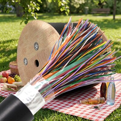 สายโทรศัพท์ Cat3 Cat5 20 25 50 100 300 สายโทรศัพท์แบบหลายคู่แบบมีเจล